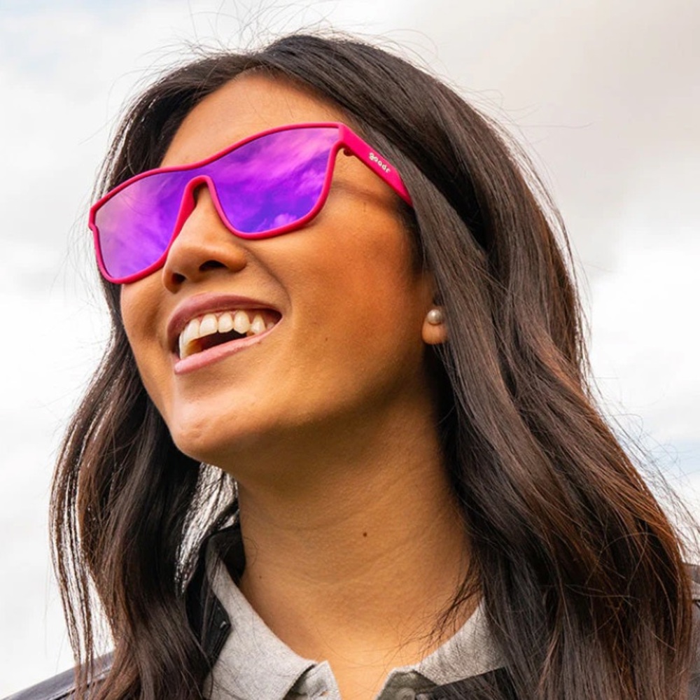 Vibrant Pink Reflective Sunglasses